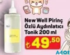 NEW WELL PİRİNÇ ÖZLÜ AYDINLATICI TONİK 200 ML